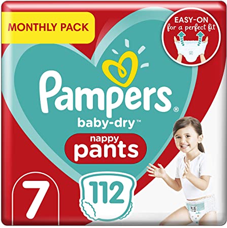 1990 Gr Pampers Baby-Dry Pantaloni Size 7 Pannolini