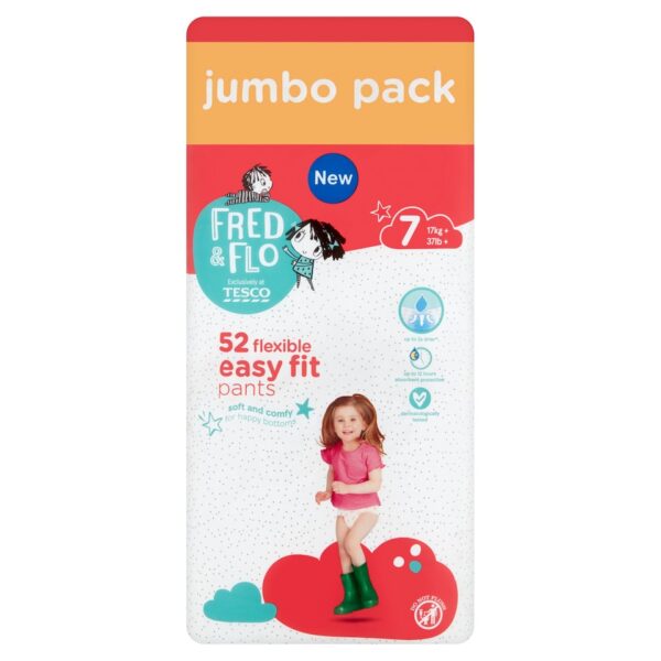 7 dydis Fred and Flo Pants (17kg+) 52  vnt
