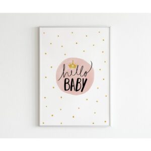 LILY KIDS Printas Hello Baby,rožinė
