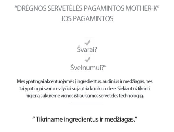 K-MOM daiktų valymo drėgnos servetėlės su etanoliu (60 vnt.) - Image 4
