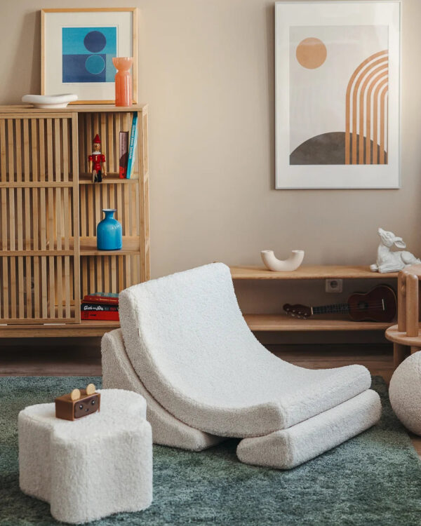 Cream White Cloud Pouffe - Image 2