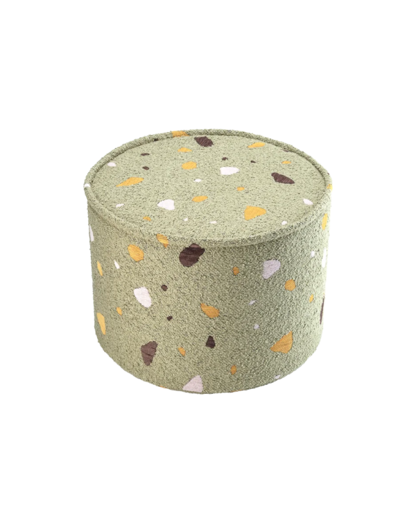WIGIWAMA Terrazzo Moss apvalus pufas