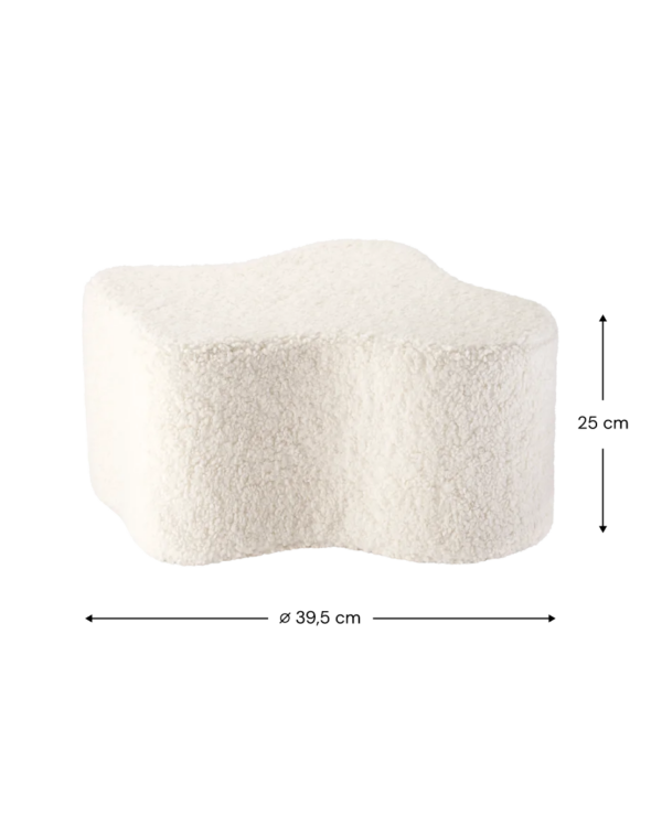 Cream White Cloud Pouffe - Image 3