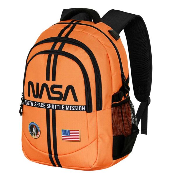Mokyklinė NASA oranžinė PLUS kuprinė NASA Lines