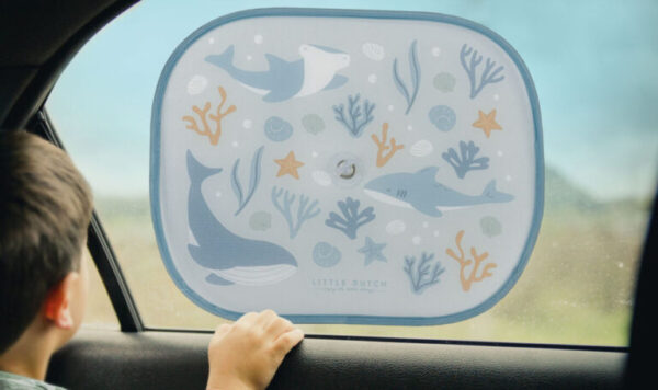 Little Dutch automobilio apsaugos nuo saulės „Ocean Dreams Blue“, 2 vnt.