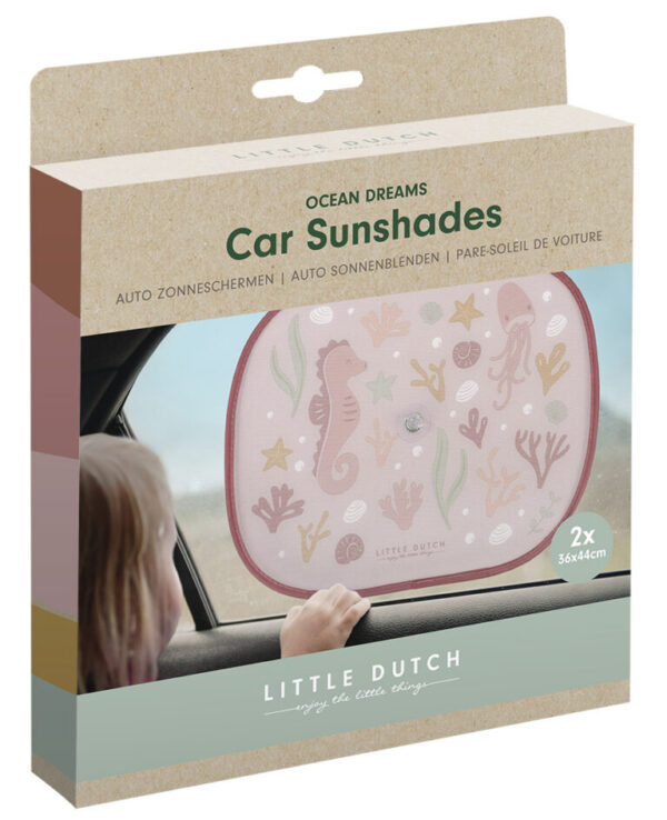 Little Dutch automobilio apsaugos nuo saulės „Ocean Dreams Pink“, 2 vnt. - Image 5