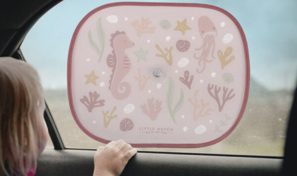 Little Dutch automobilio apsaugos nuo saulės „Ocean Dreams Pink“, 2 vnt.
