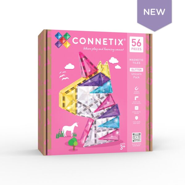 CONNETIX vienaragio su blizgučiais rinkinys, 56 vnt.