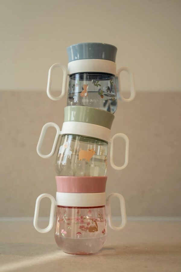 Little Dutch puodelis „Trainer“ 360° su rankenėlėmis  Forest Friends, 200 ml - Image 2