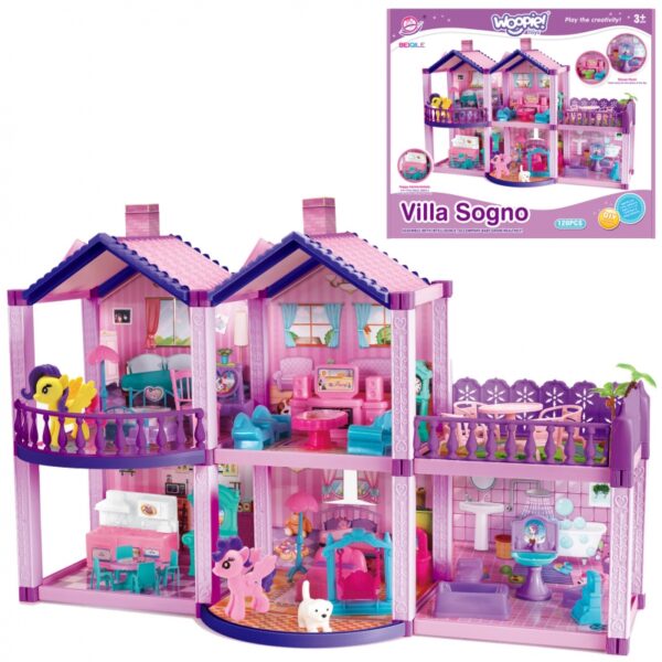 WOOPIE ponių lėlių namelis PONY FANTASY VILLA 120 vnt