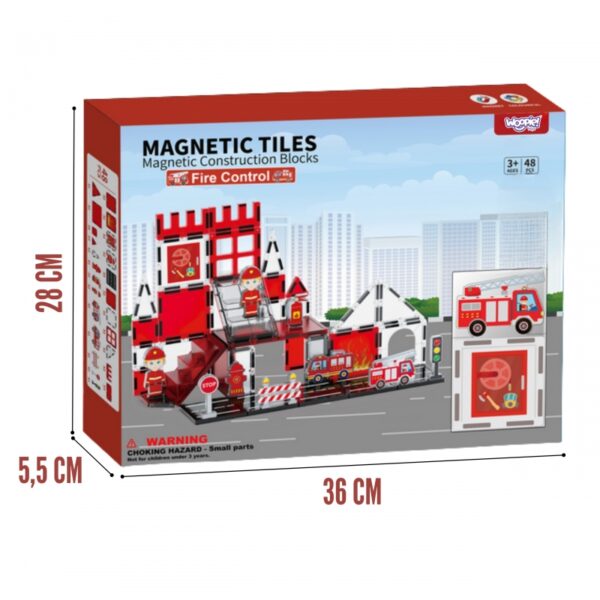 WOOPIE magnetinių kaladėlių rinkinys Gaisrinė - Image 4