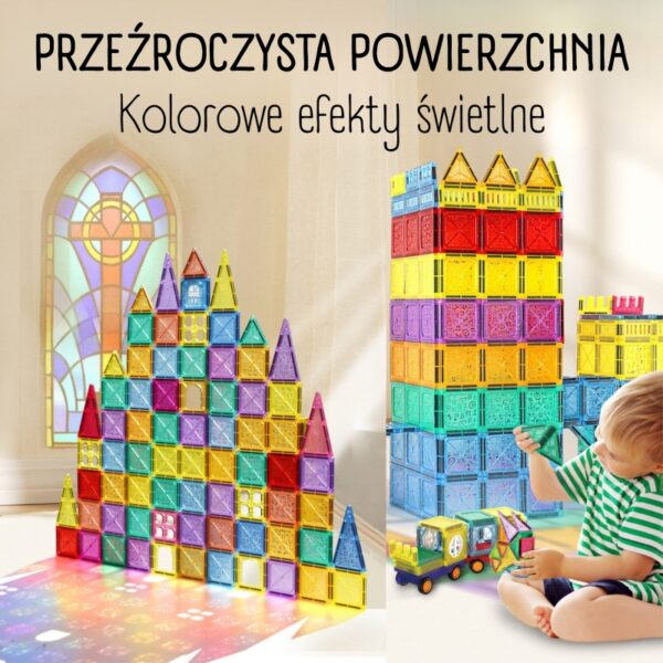 WOOPIE magnetinis konstruktorius 3D edukacinis rinkinys, 110 vnt. - Image 3