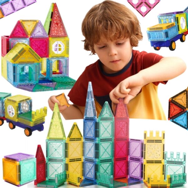 WOOPIE magnetinis konstruktorius 3D edukacinis rinkinys, 110 vnt.