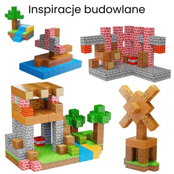 WOOPIE magnetinių konstruktorių 3D kubelių edukacinis rinkinys, 63 vnt. - Image 3