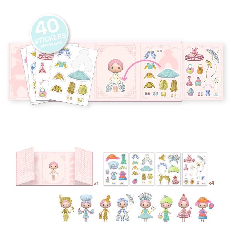 DJECO daugkartiniai lipdukai - Miss Lilypink - Image 3