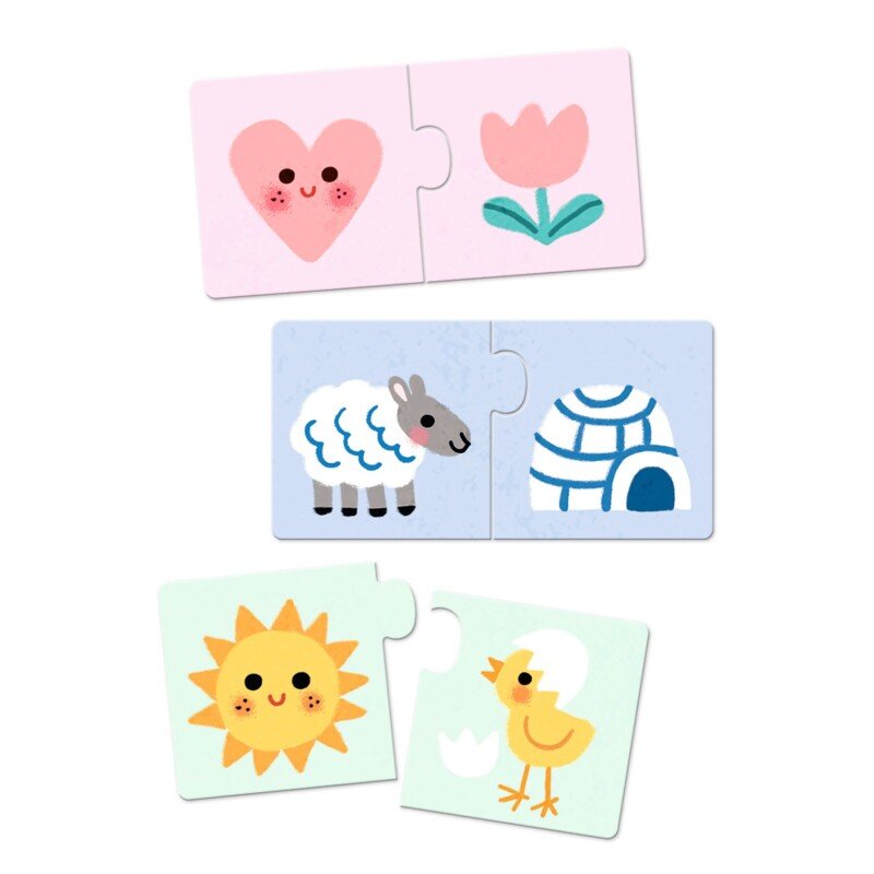 DJECO Duo dėlionė -Spalvos (24 vnt.) - Image 2