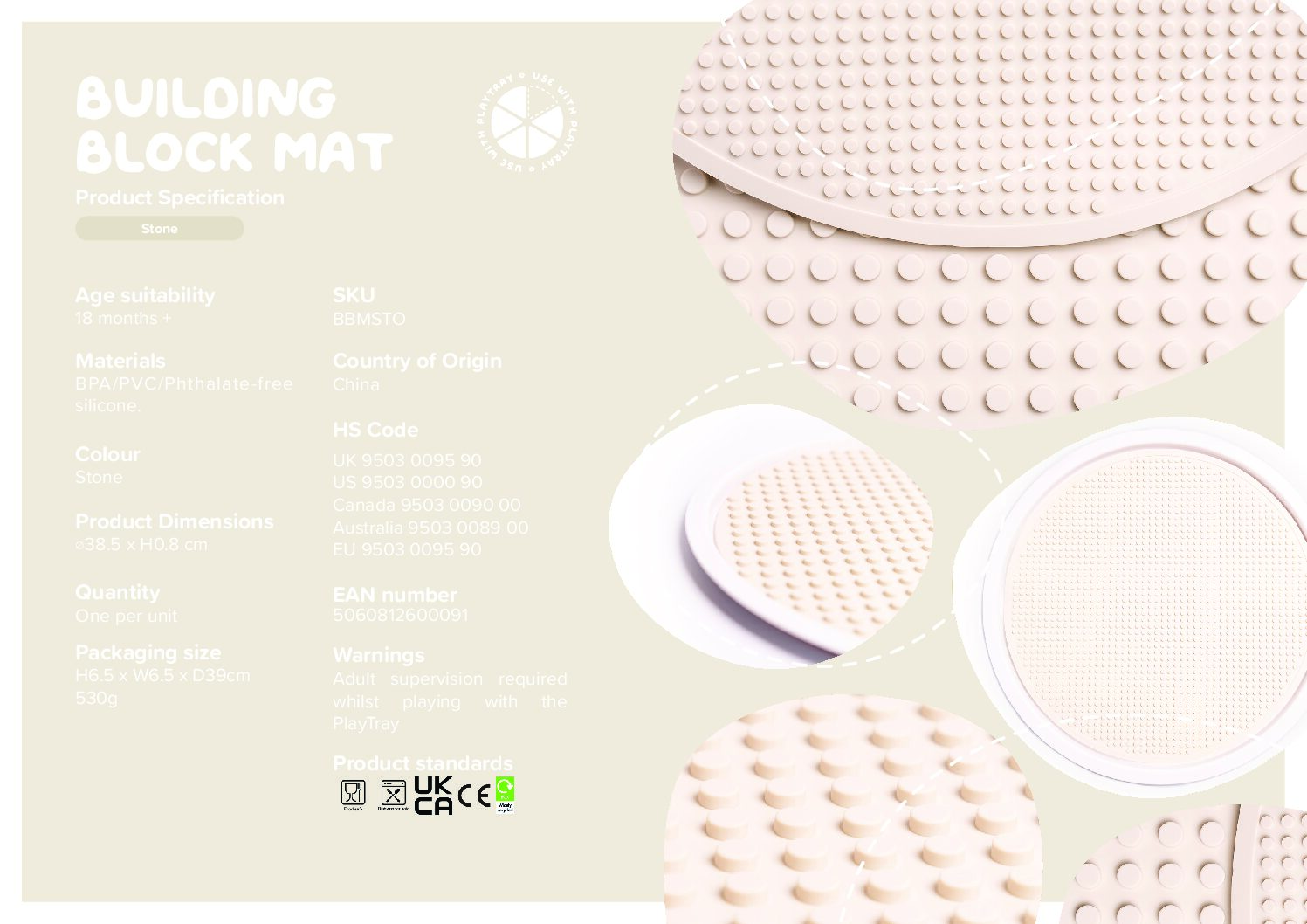 INSPIRE MY PLAY - PLAYTRAY priedai - statybinių kaladėlių kilimėlis - Image 6