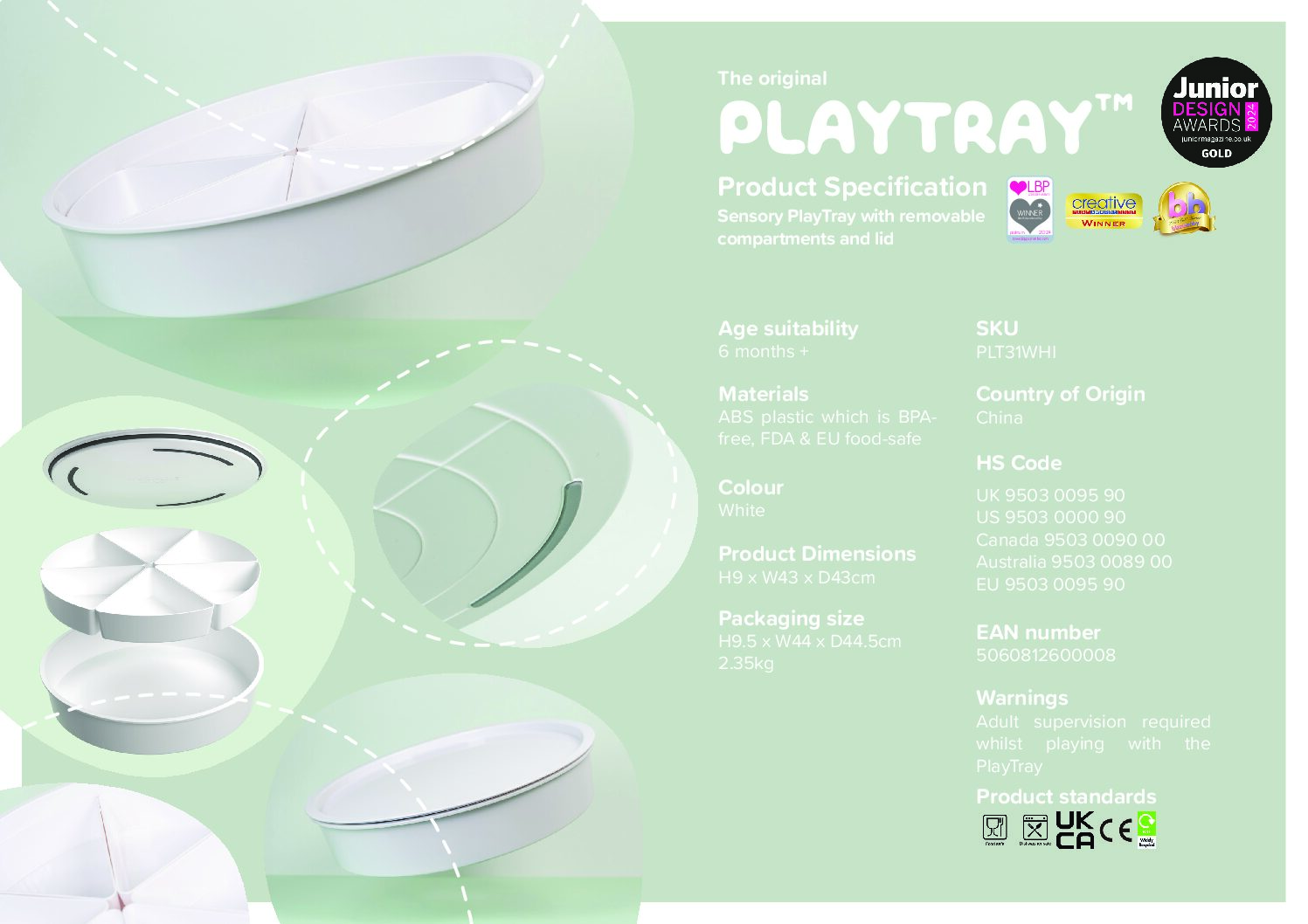 INSPIRE MY PLAY - PLAYTRAY sandarus padėklų komplektas sensoriniams žaidimams - Image 10