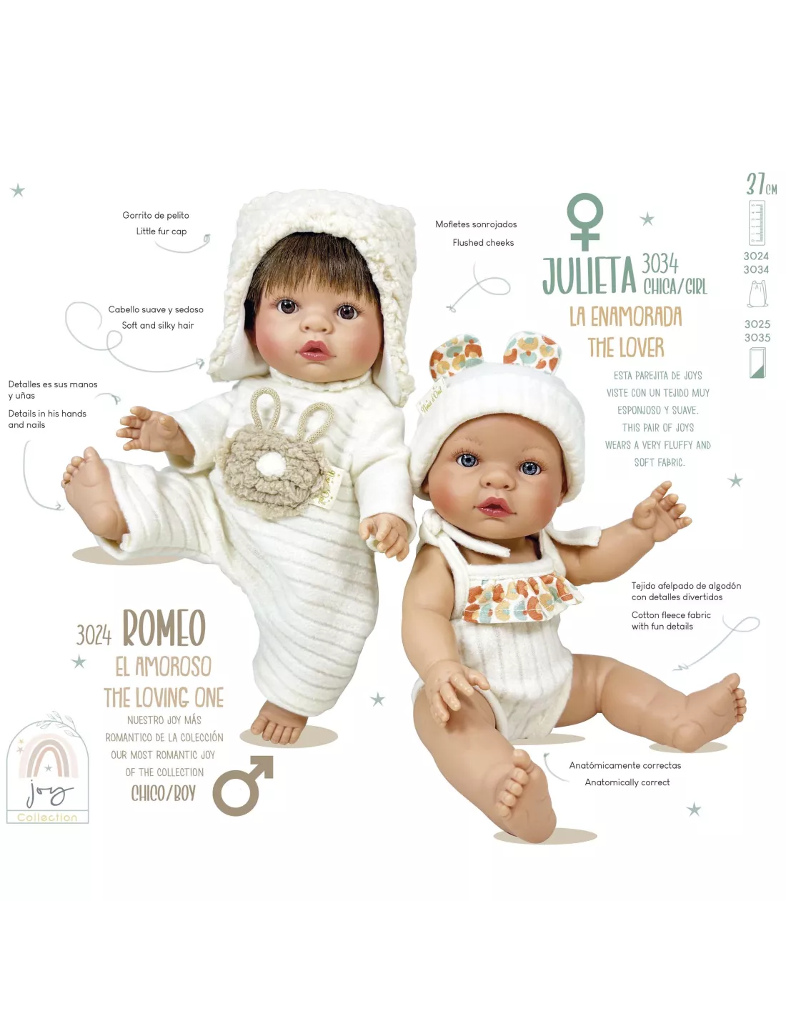 Nines D'Onil rankų darbo kolekcinė „Joy Collection“ lėlė JULIETA - Image 6