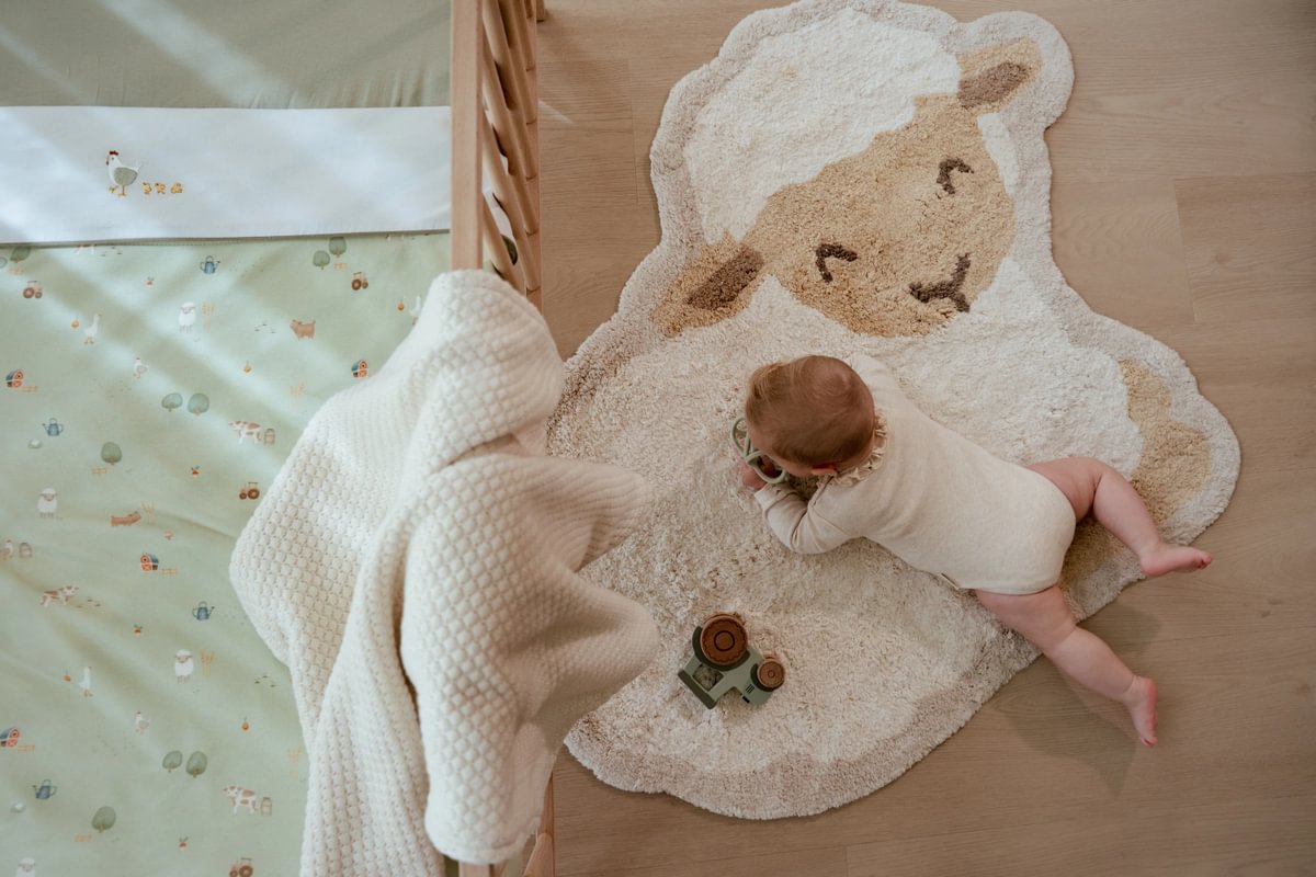 Little Dutch vaikiškos lovelės megztas pledas „Pure Soft White“ 110×140 cm - Image 4