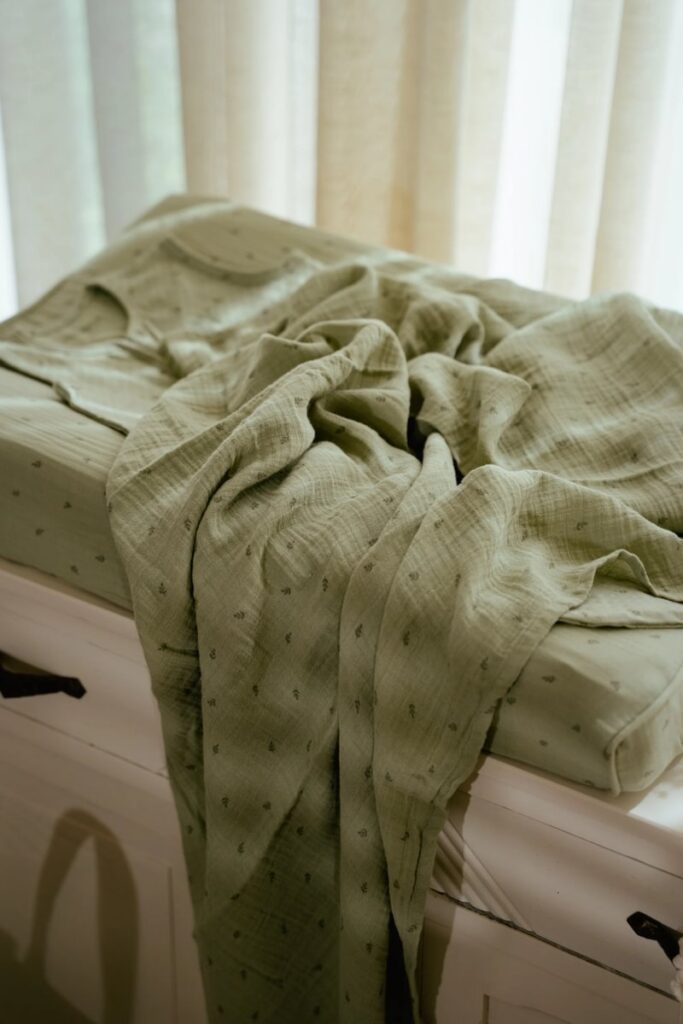 Little Dutch muslino vystyklai "Pure Sage " 120 x 120 cm - Image 5