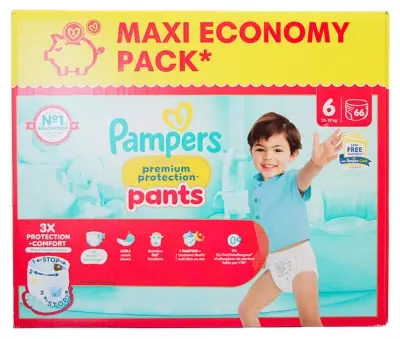 Pampers Premium Protection Pants 6 (15+ kg) – 66 vnt