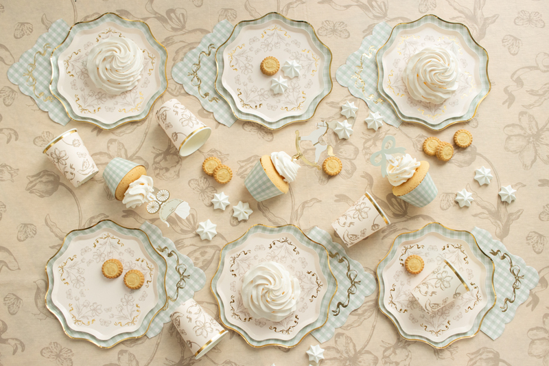 Languotos servetėlės su kaspinu, 33x33 cm - Image 3