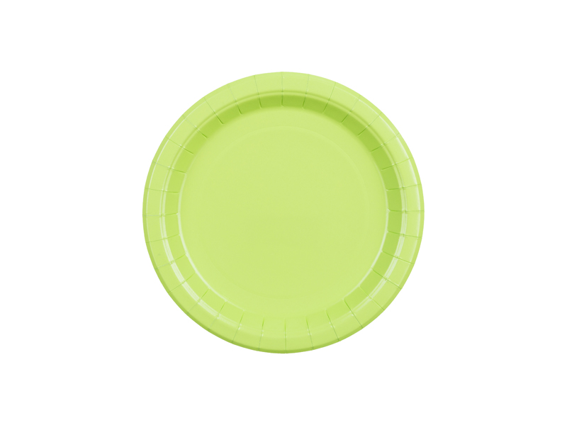 Popierinės lėkštės, šviesiai žalios, 18 cm