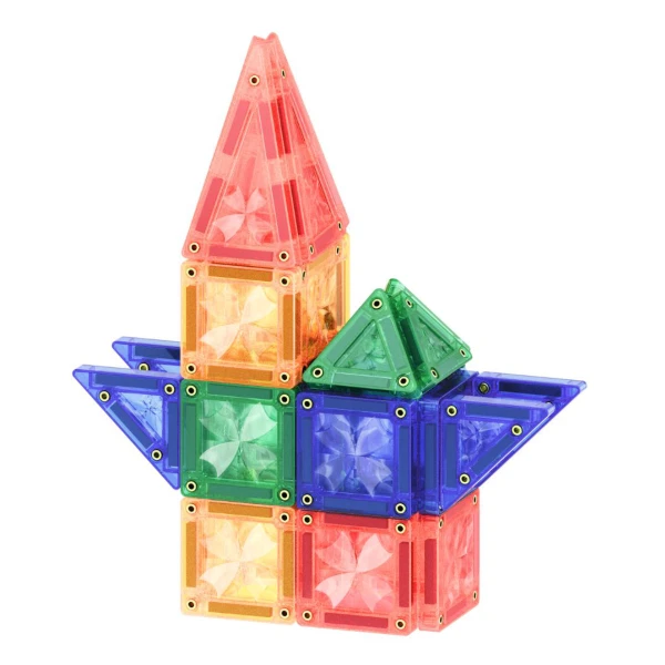 CLEVERCLIXX Cleverclixx Mini Tiles Intense – 28 dalių magnetinis konstruktorius - Image 7