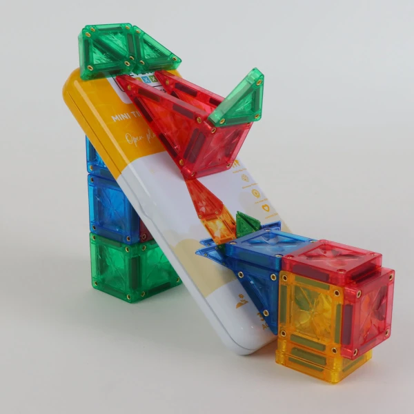 CLEVERCLIXX Cleverclixx Mini Tiles Intense – 28 dalių magnetinis konstruktorius - Image 3