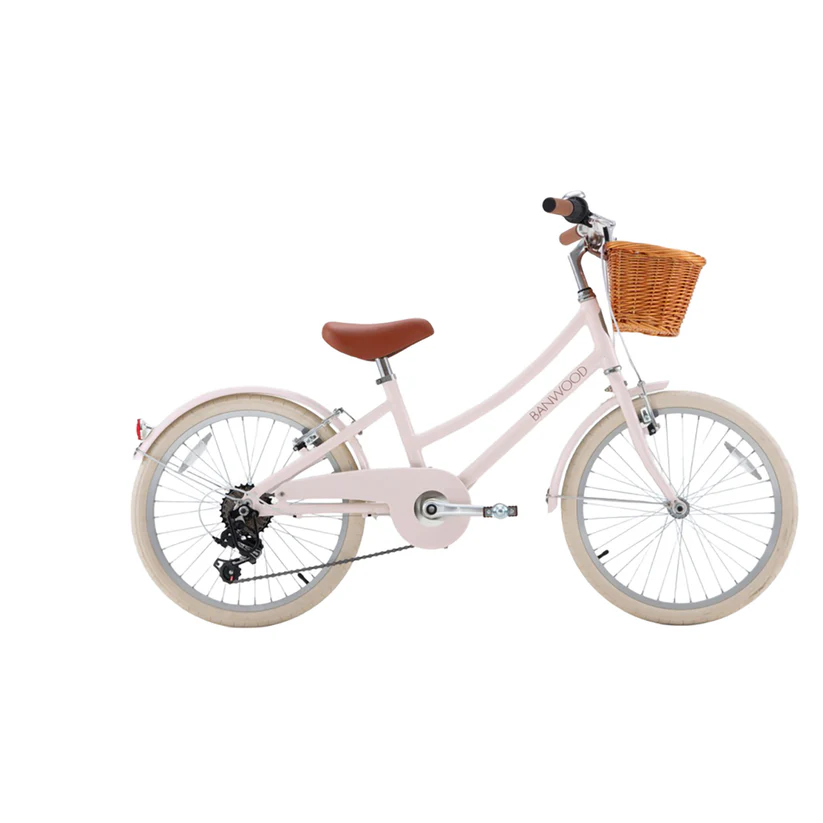 BANWOOD 20" KLASIKINIS DVIRATIS VINTAGE - ROŽINIS (PRISTATYMAS APIE 10 DIENŲ)
