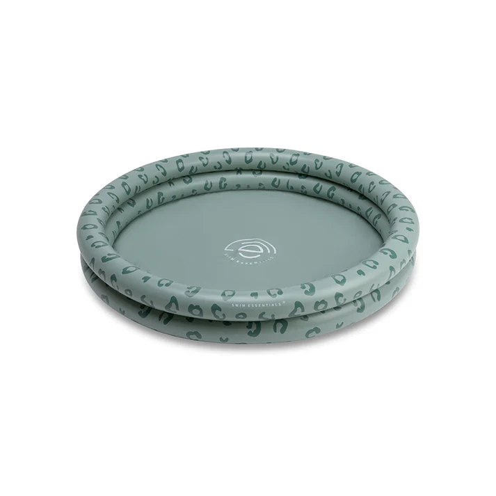 Swim Essentials pripučiamas vaikų baseinas žalias – leopardas Ø 100 cm