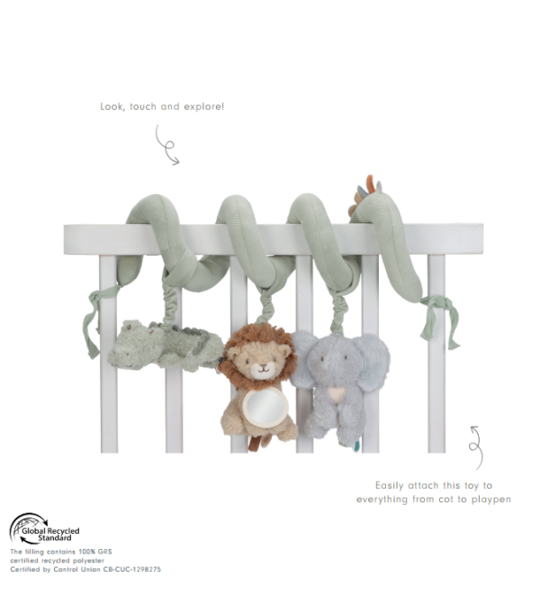 LITTLE DUTCH minkštas lavinanti spiralė „Safari Friends“ - Image 5