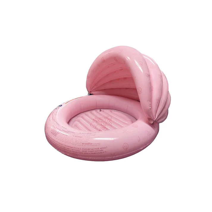 Swim Essentials pripučiamas rožinis kūdikių baseinas su stogeliu  Ø 100 cm , Shelltastic
