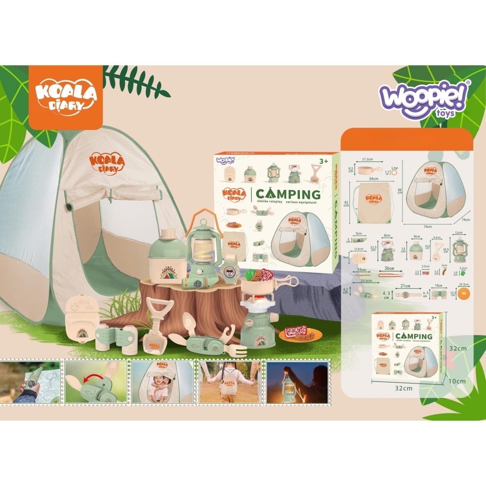 WOOPIE „Discovery“ mažojo tyrinėtojo rinkinys XXL stovyklavimo palapinė, 15 vnt. - Image 3