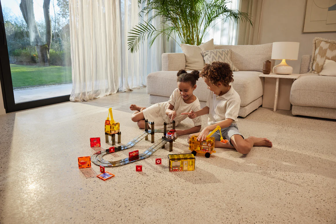 CLEVERCLIXX magnetinių plytelių rinkinys „Construction Builder Pack Intense“ - Image 11