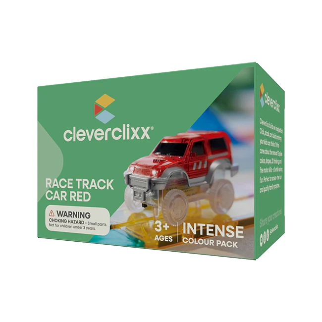 CLEVERCLIXX Lenktynių trasos automobilis, raudonas | 1 vnt.