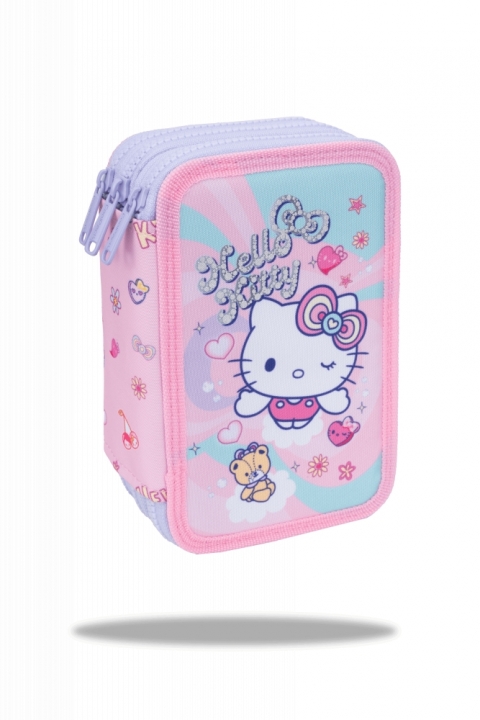 Coolpack Hello Kitty dvigubas pieštukų dėklas su priedais, 3 skyriai