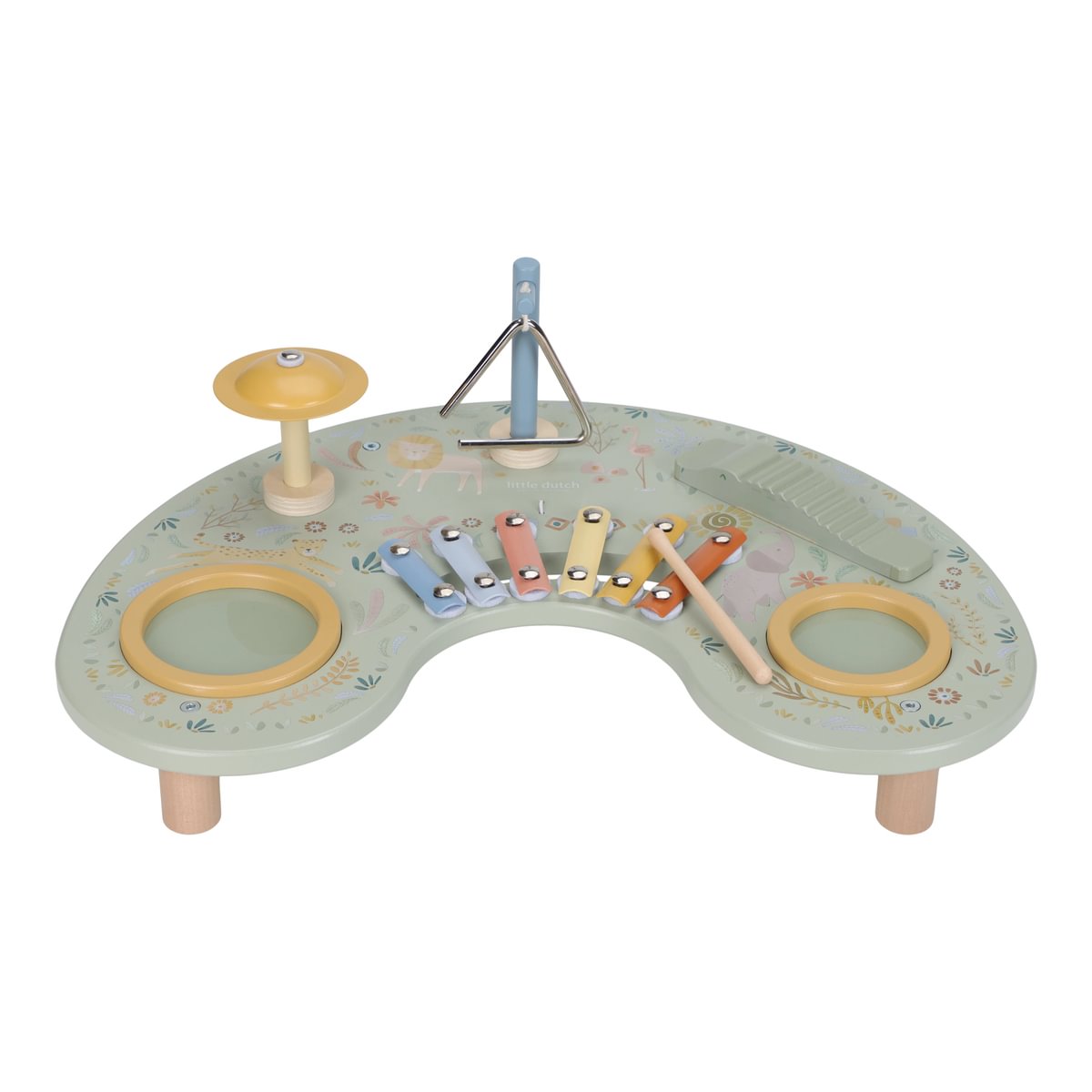 Little Dutch muzikos staliukas „Safari Friends Green“ FSC - Image 3