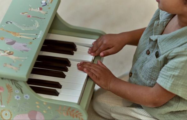 Little Dutch vaikiškas pianinas Safari Friends, žalias - Image 7
