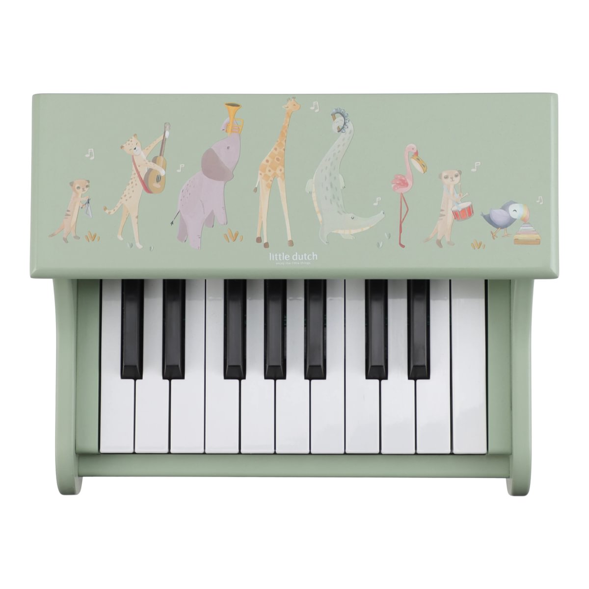 Little Dutch vaikiškas pianinas Safari Friends, žalias - Image 3