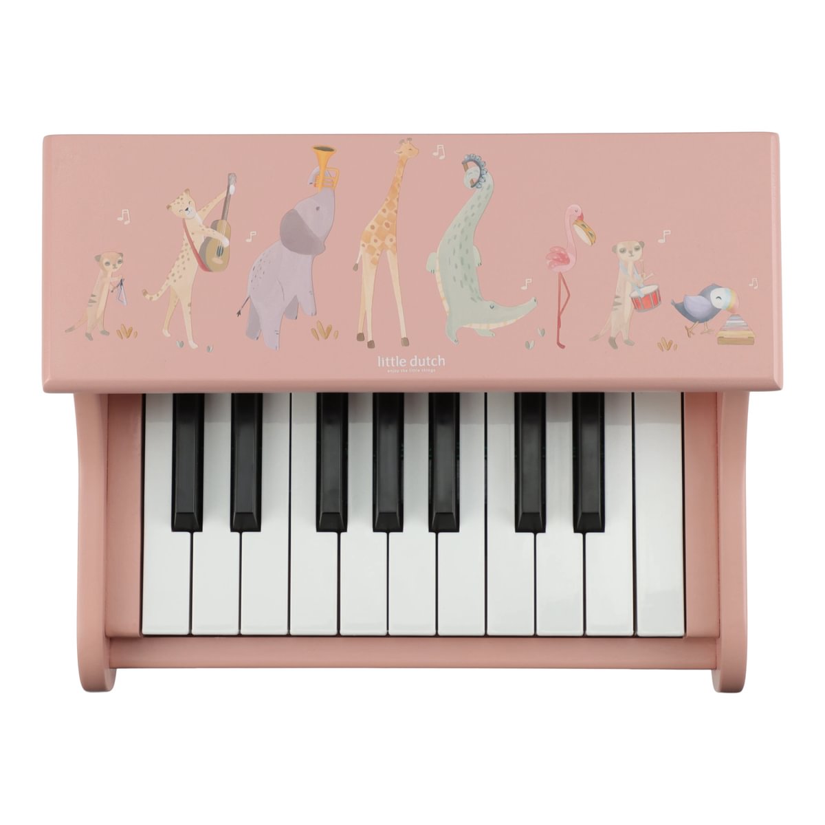 Little Dutch vaikiškas pianinas Safari Friends, rožinis - Image 3
