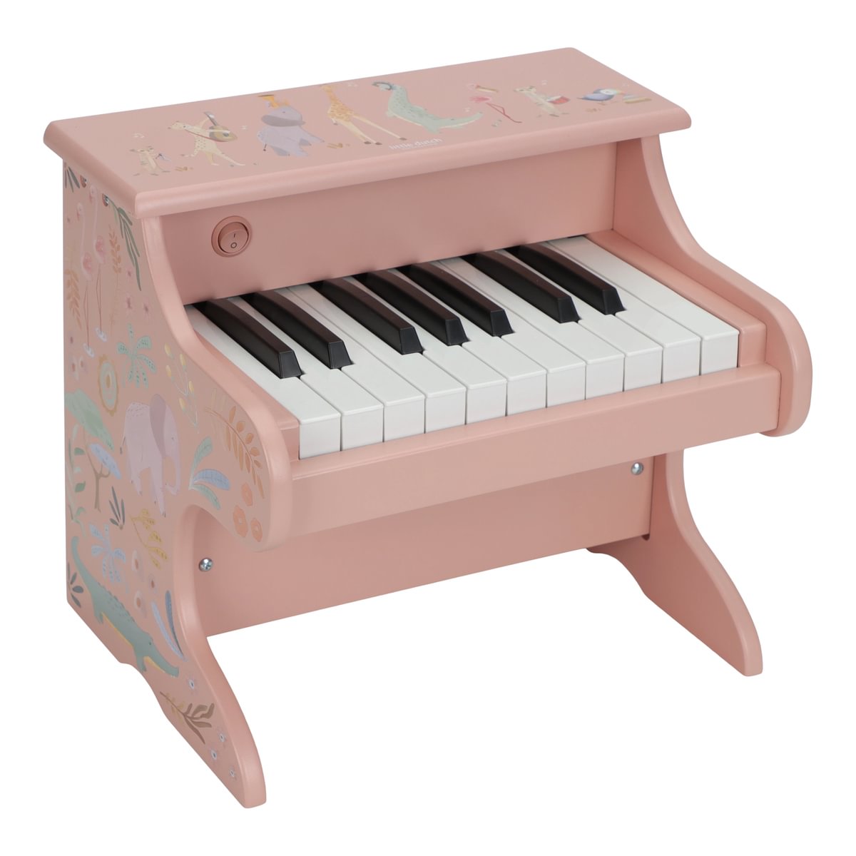 Little Dutch vaikiškas pianinas Safari Friends, rožinis