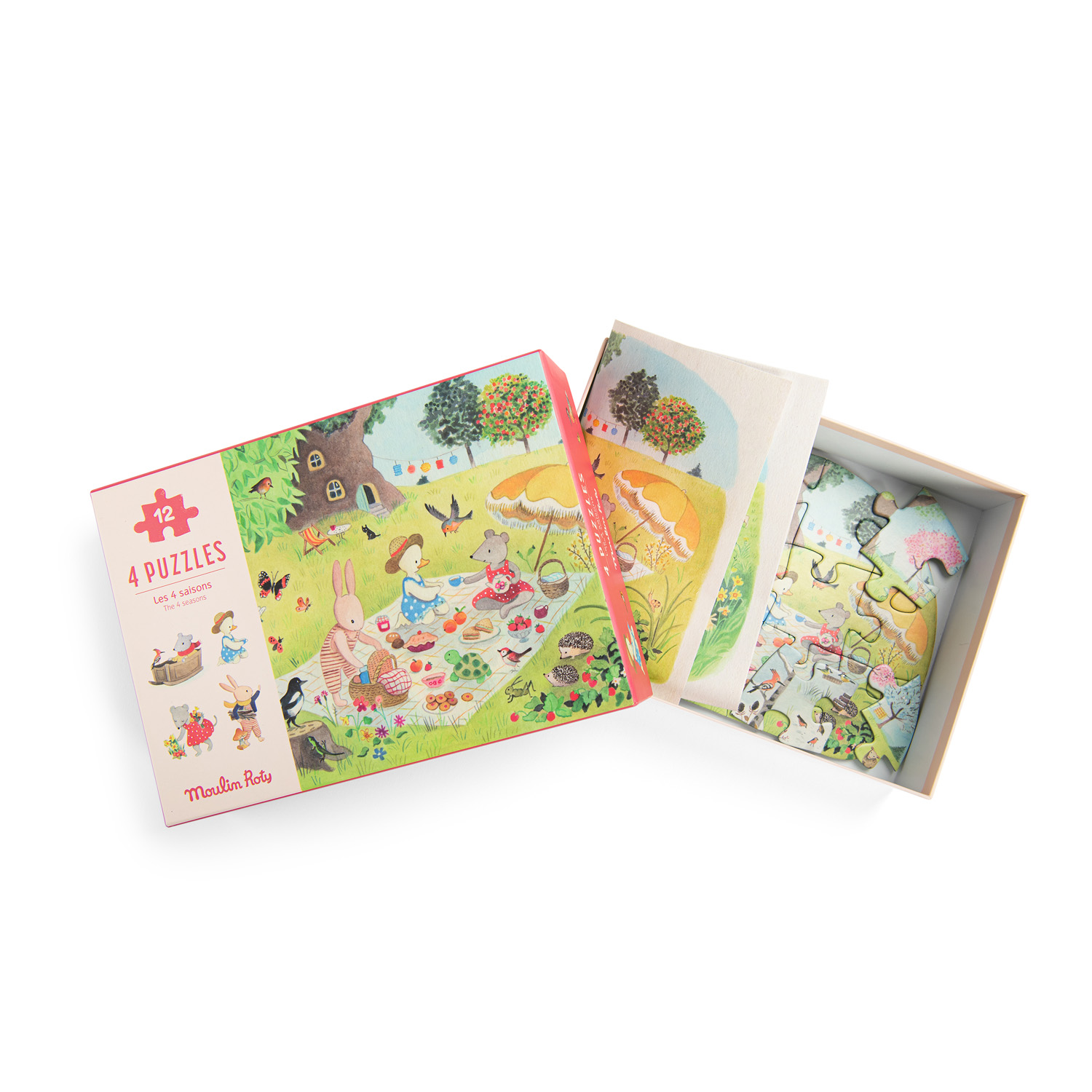 MOULIN ROTY Dėlionių rinkinys „Metų laikai“ – 4 × 12 detalių - Image 2