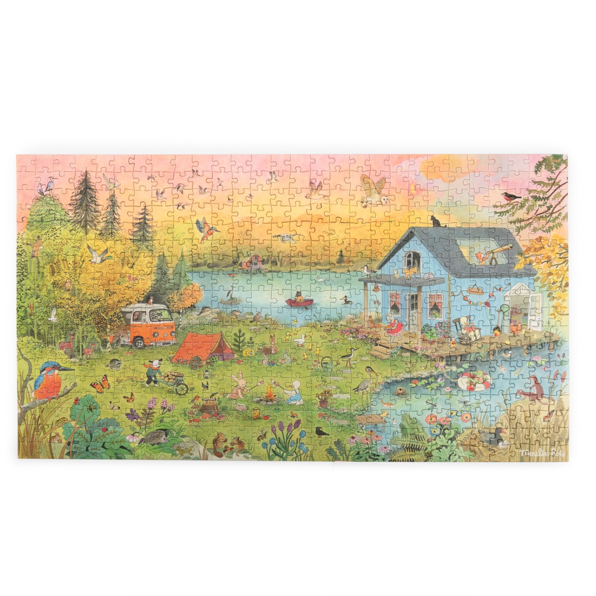 MOULIN ROTY Dėlionė „La Grande Famille atostogos prie ežero“ – 500 detalių - Image 4