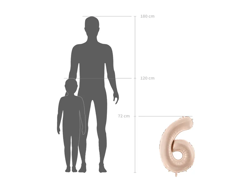 Folijos balionas „2“, 72 cm, šviesiai mėlynas - Image 2