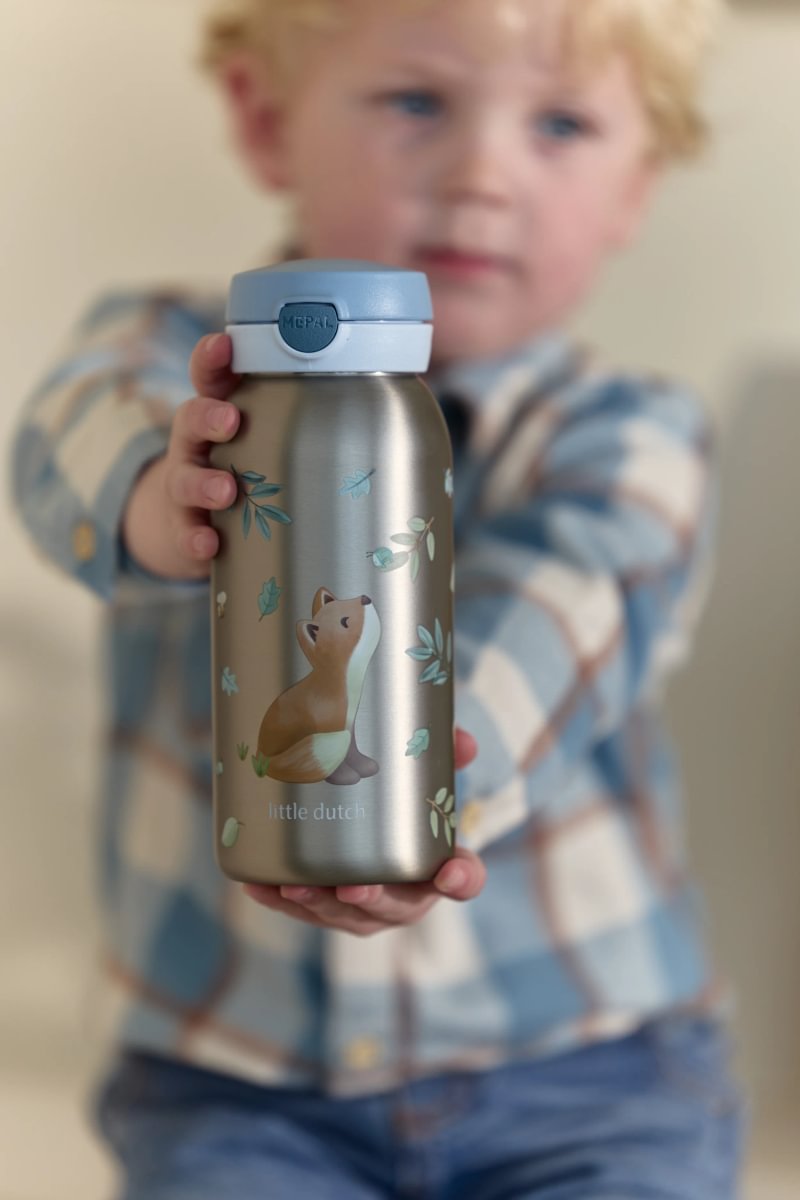 Little Dutch termo buteliukas su atverčiamu dangteliu „Forest Friends“ 600 ml - Image 4
